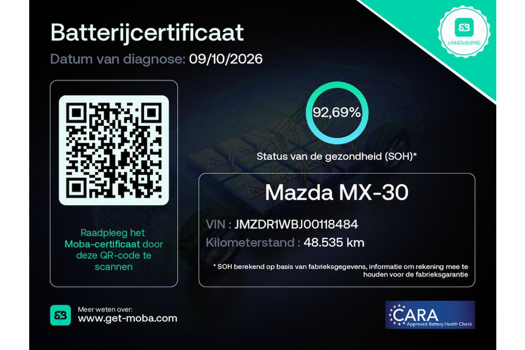 Mazda MX-30 E-SKYACTIV 145PK COMFORT 36 KWH SOH: 92,96% 57587669-1.jpg | Hvauto.nl